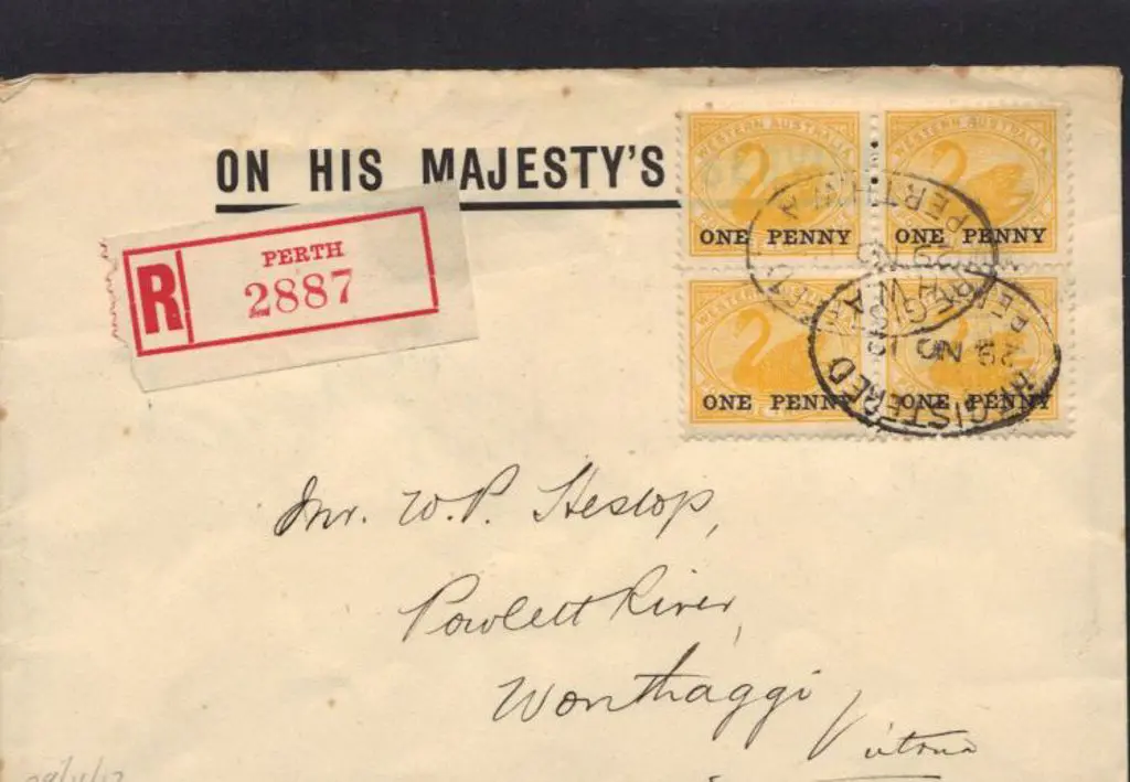 1912 (29th Nov) W.A. "ONE PENNY" surcharge on 2d ... Image 1++