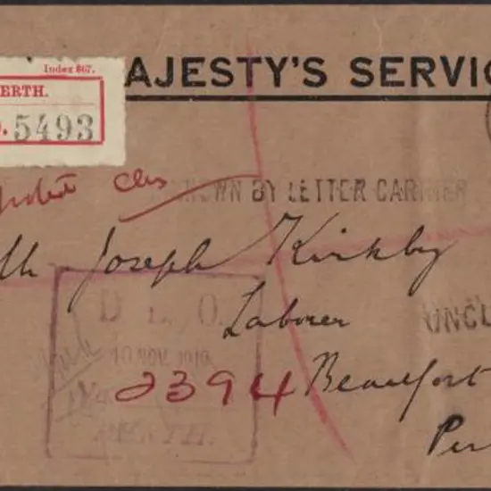 1919 (16th Oct) long registered OHMS reg cover. ...
