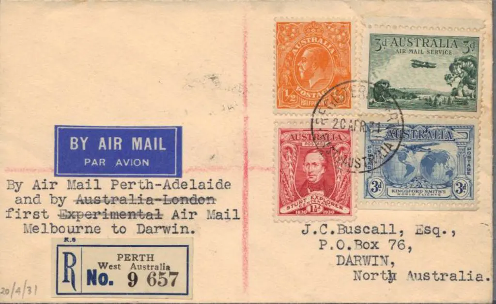 1931 (20th April) Reg First Flight Cover "By ... Image 1++