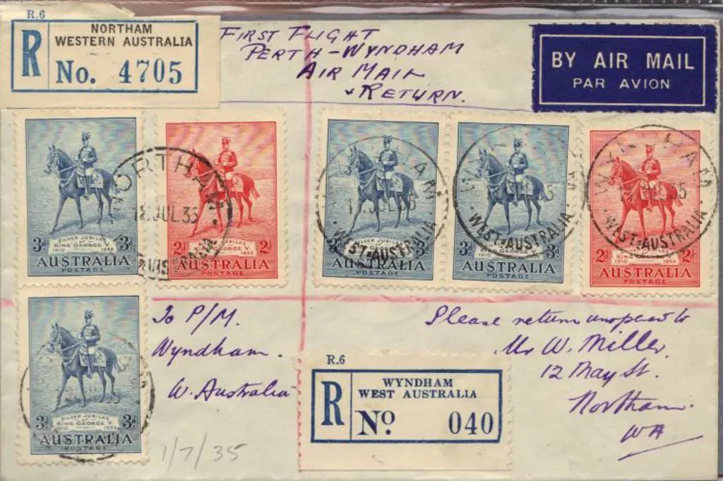 1935 (11th July) doubly registered First Flight ... Image 1++