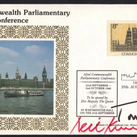 Tony Blair & Neil Kinnock boldly signed 1986 ...