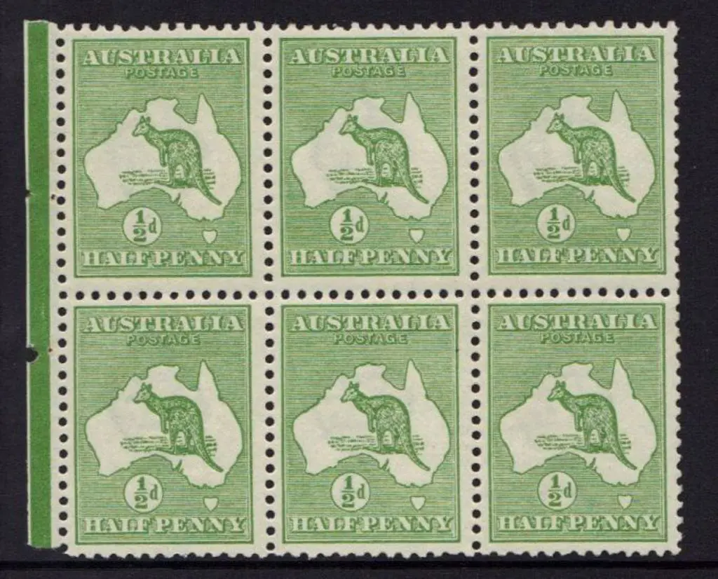½d green booklet pane of 6 in superb MUH cond. ... Image 1++