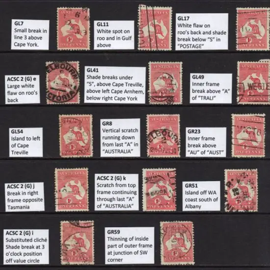 1d red Die IIA collection of used positioned ...