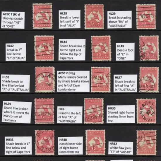1d red Die IIA collection of used positioned ...