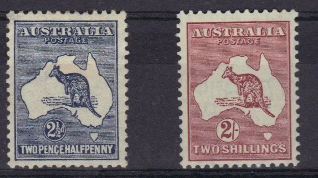 2½d indigo MLH & 1945 2/- maroon type B MUH. SG 4 ... Image 1++