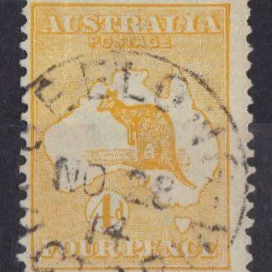 4d orange/yellow F/U with neat GEELONG cds. SG 6a ...