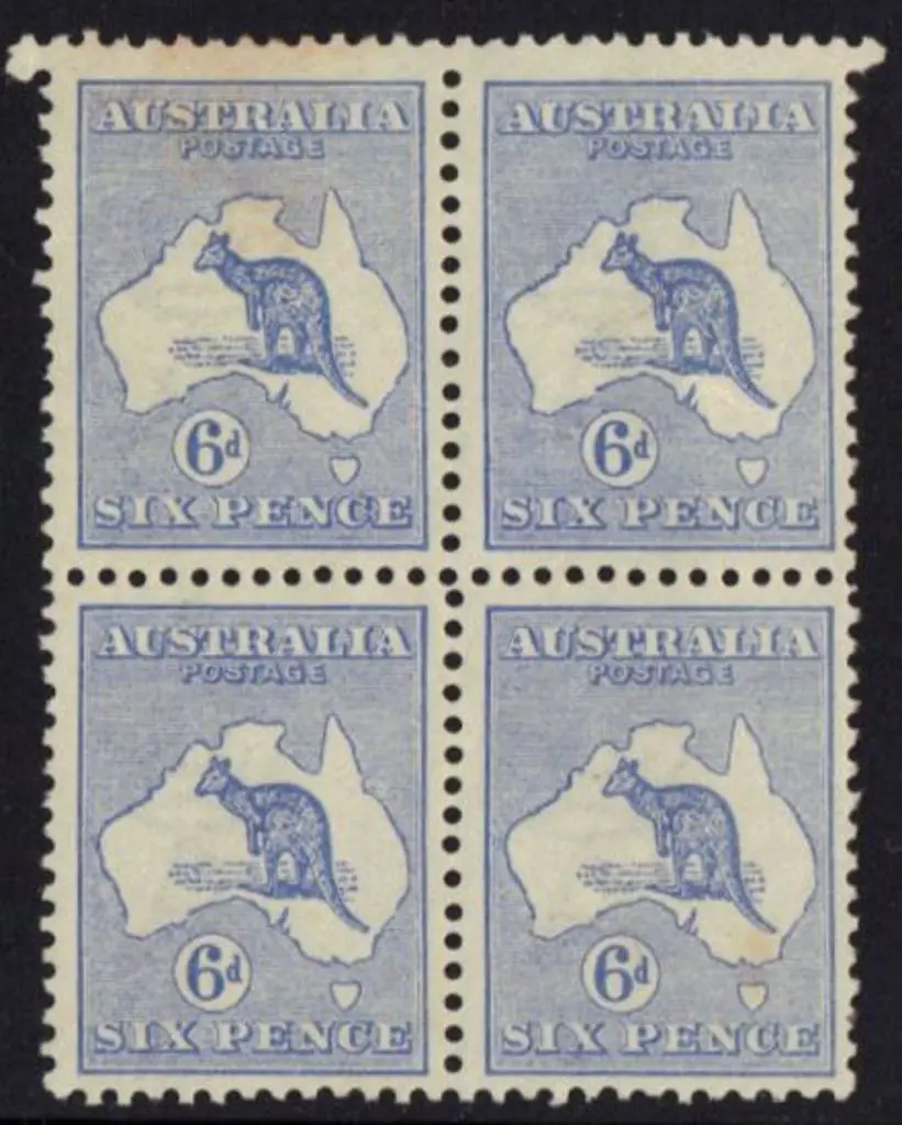 6d ultramarine MUH/MLH block of 4 well centred. ... Image 1++