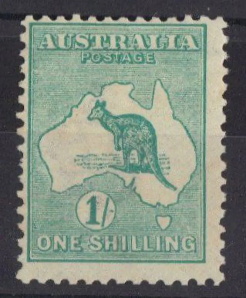 1/- blue-green . MUH centred high & to left. SG ... Image 1++