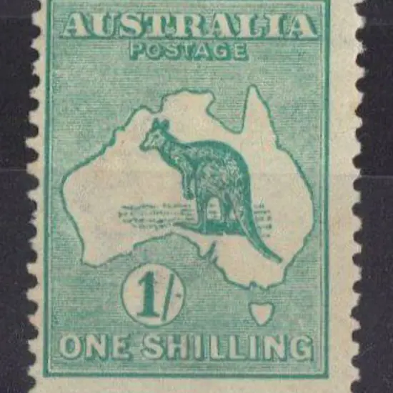 1/- blue-green . MUH centred high & to left. SG ...