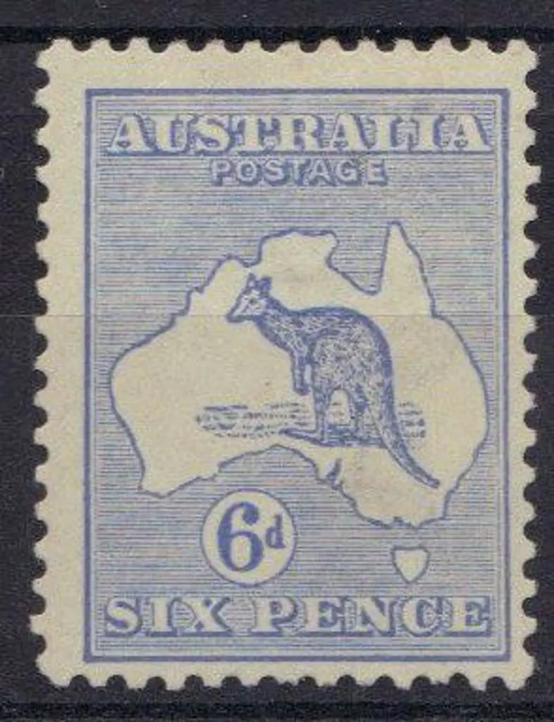 6d ultramarine MLH, centred slightly down & gum ... Image 1++