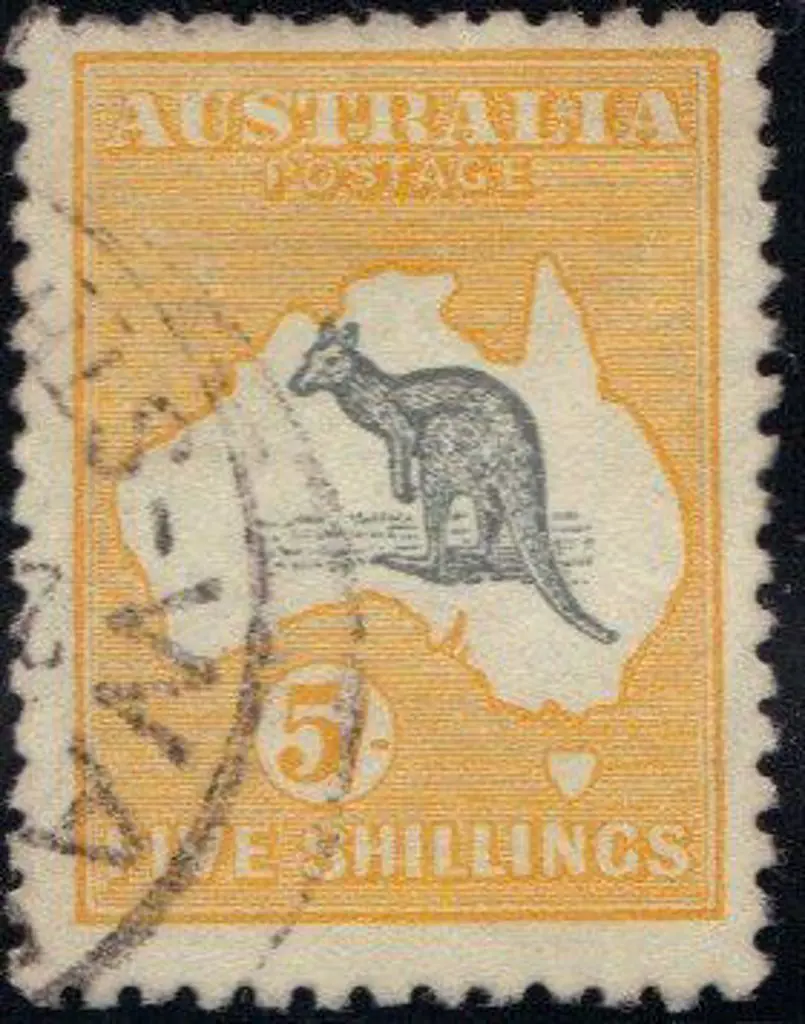 5/- grey & yellow F/U with rich colours. Centred ... Image 1++