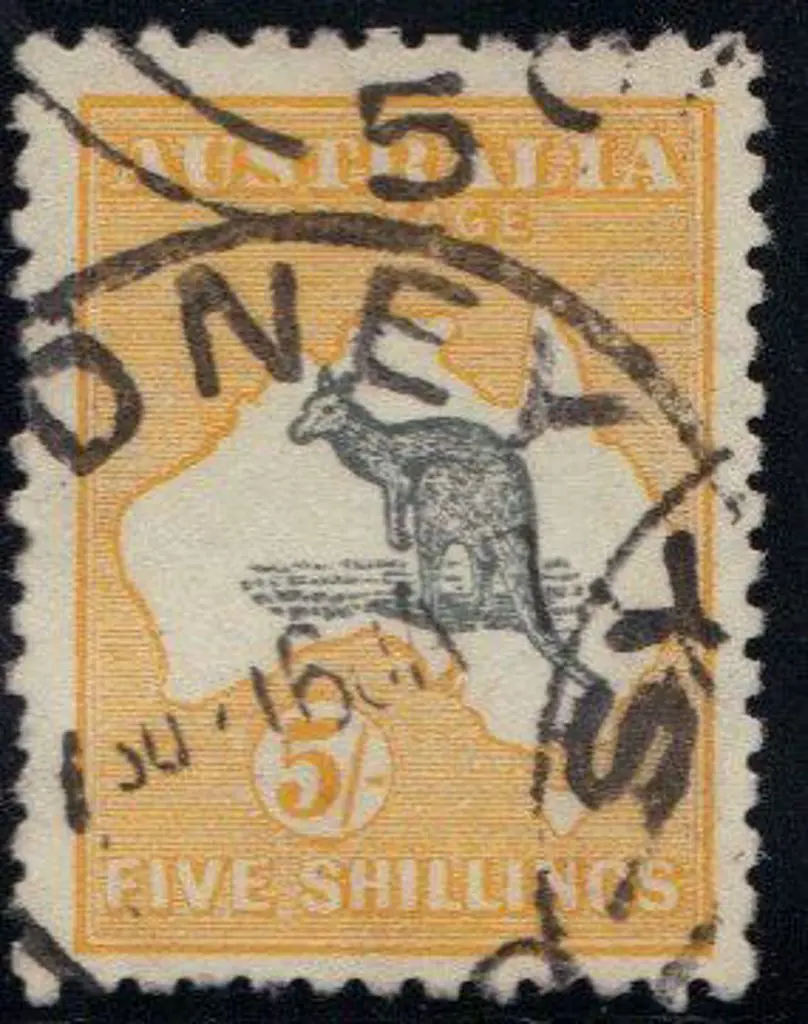 5/- grey & yellow good used with Sydney cds's ... Image 1++