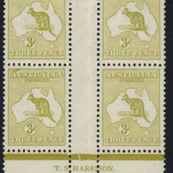 3d yellow olive TS Harrison imprint upper plate ...