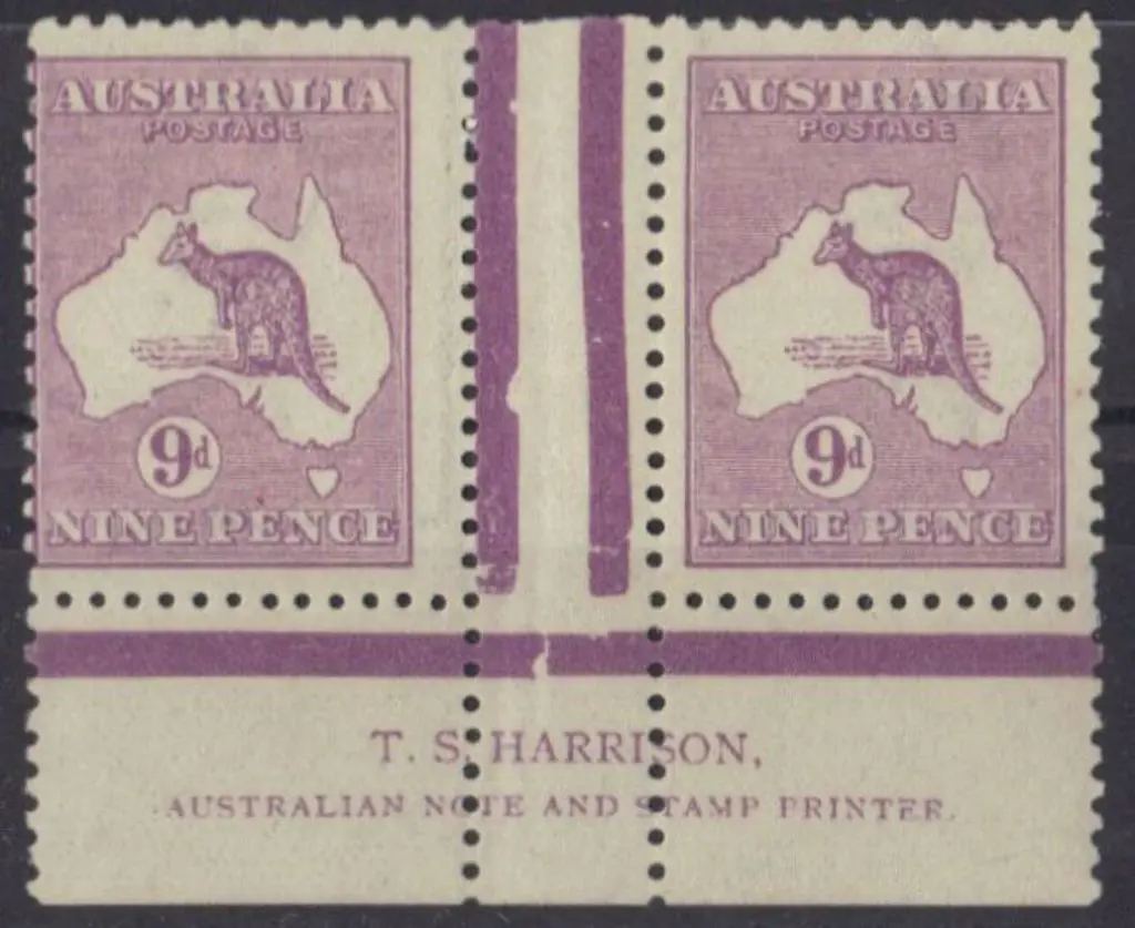 9d violet TS Harrison imprint pair. Fresh MUH. ... Image 1++