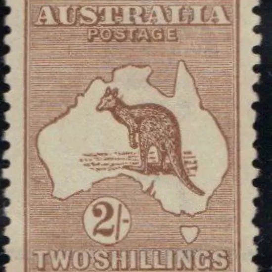2/- brown. MVLH but corner bend. Well centred with ...