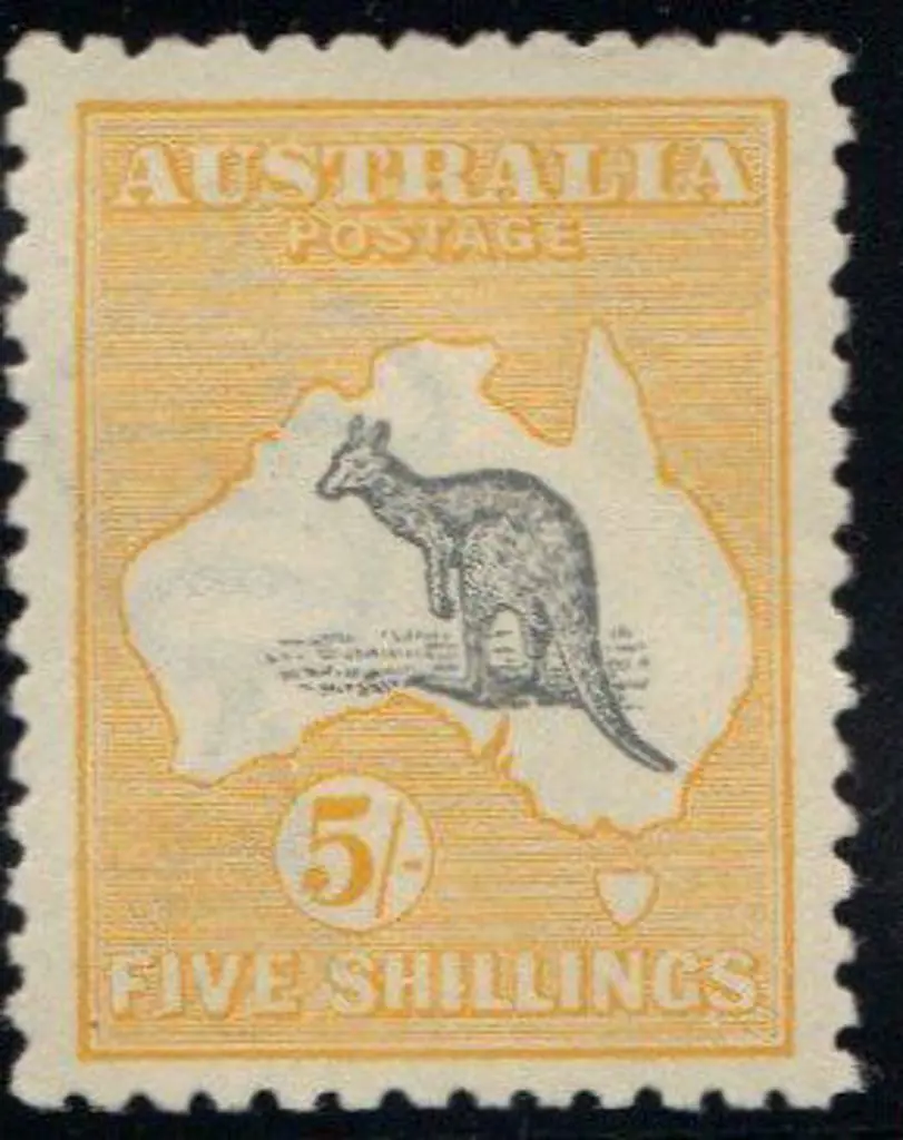 5/- grey & yellow MLH & well centred with good ... Image 1++