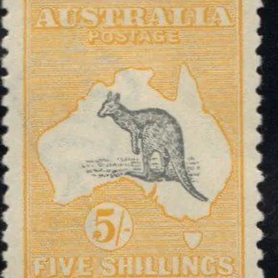 5/- grey & yellow MLH & well centred with good ...