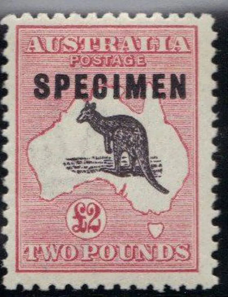 £2 black & rose with Type C SPECIMEN ovpt. Centred ... Image 1++