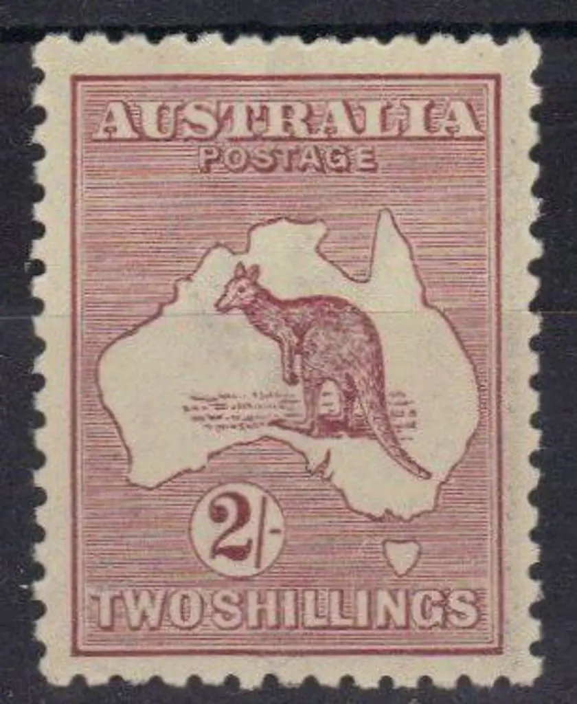2/- maroon. Vertical crease unfortunately as ... Image 1++