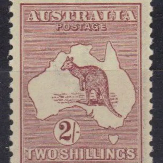 2/- maroon. Vertical crease unfortunately as ...