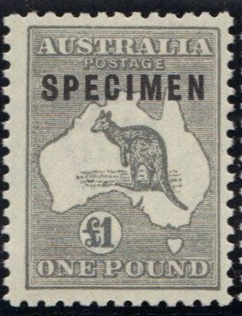 £1 grey ovptd SPECIMEN Type C. Fresh MUH SG 75s ... Image 1++