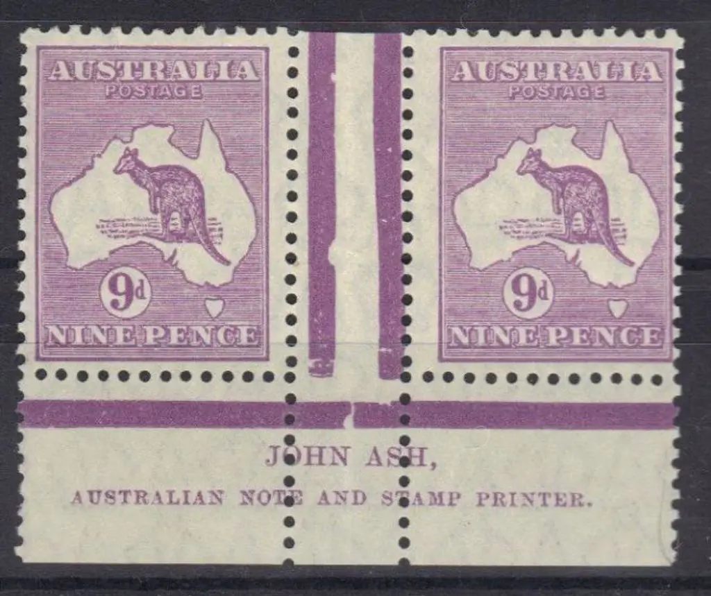 9d violet John Ash imprint pair. MLH on both ... Image 1++