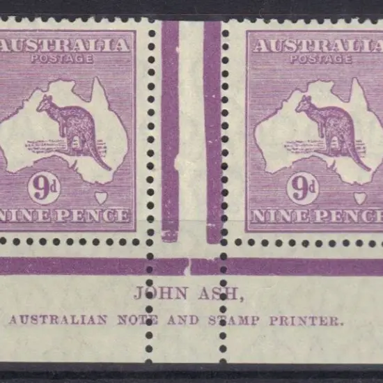 9d violet John Ash imprint pair. MLH on both ...