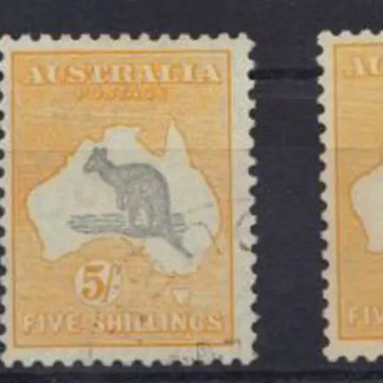 5/- grey & yellow F/U & 1931/6 CofA ditto x 3, all ...