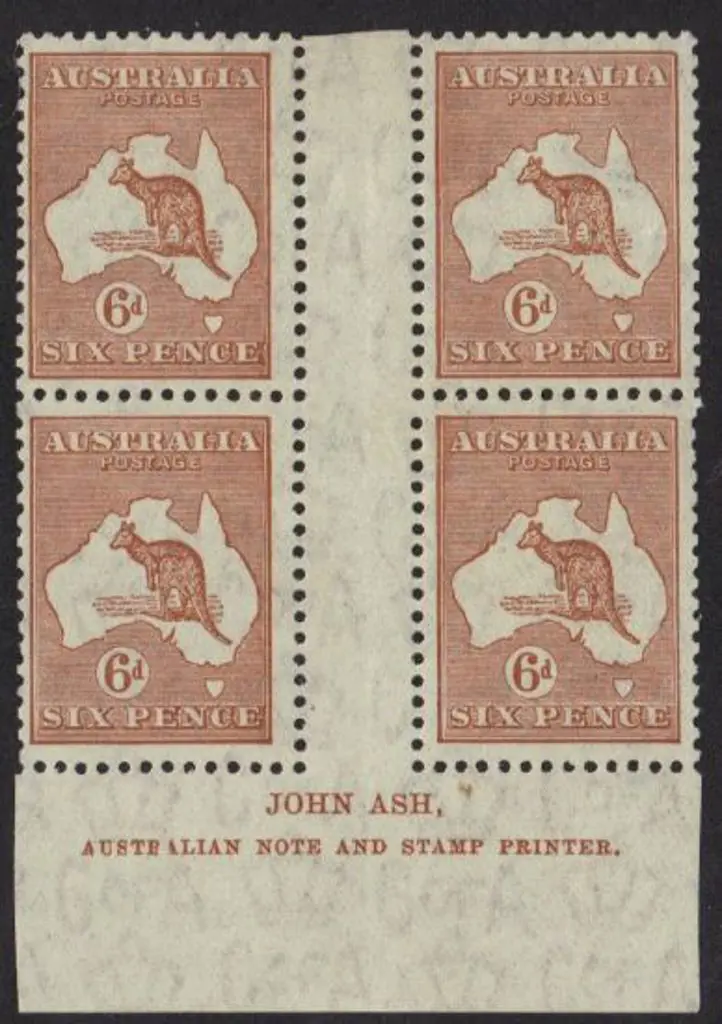 1931-47 CofA watermark 6d chestnut John Ash ... Image 1++
