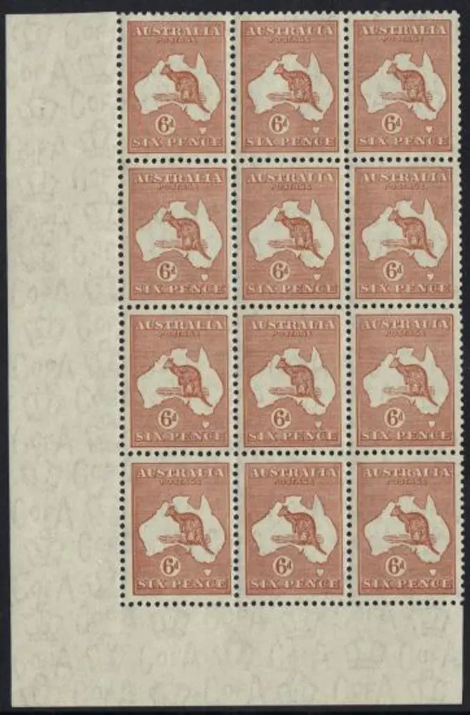6d chestnut bottom left corner block of 12. ... Image 1++