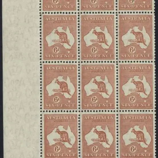 6d chestnut bottom left corner block of 12. ...