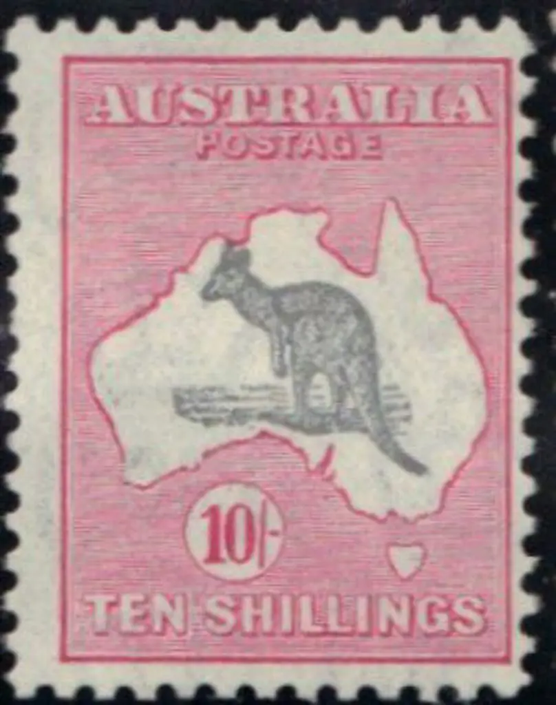 10/- grey & pink Die II. MUH, centred right but ... Image 1++