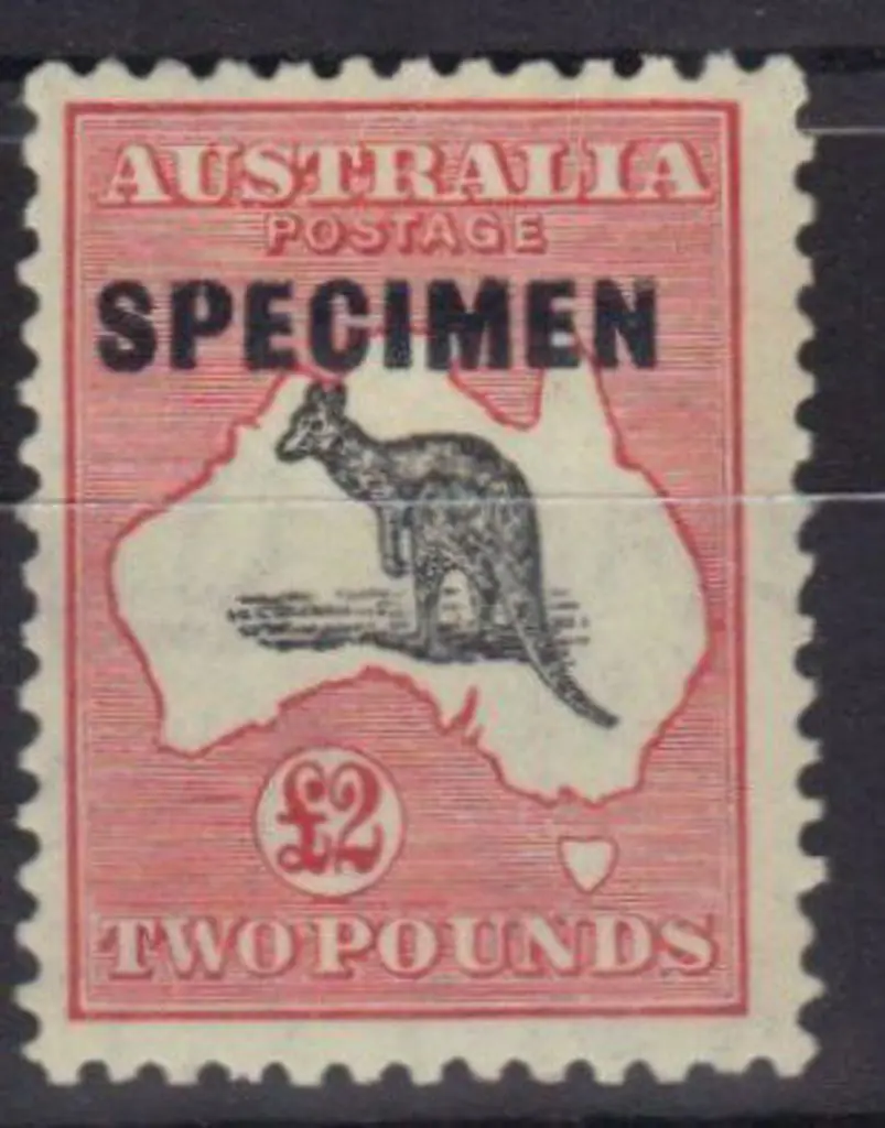 £2 black & rose overprinted SPECIMEN. MLH centred ... Image 1++
