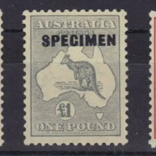 £2, £1 & 10/- ovptd SPECIMEN type D. MLH, £2 ...