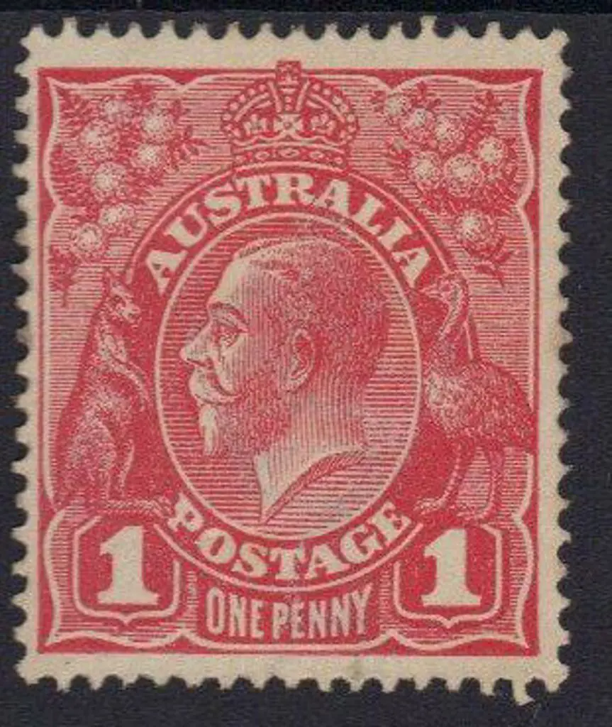 1914-20 Single watermark 1d carmine pink MLH well ... Image 1++
