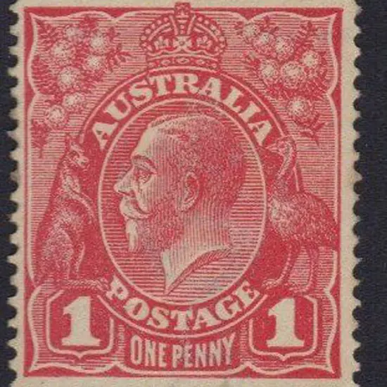 1914-20 Single watermark 1d carmine pink MLH well ...