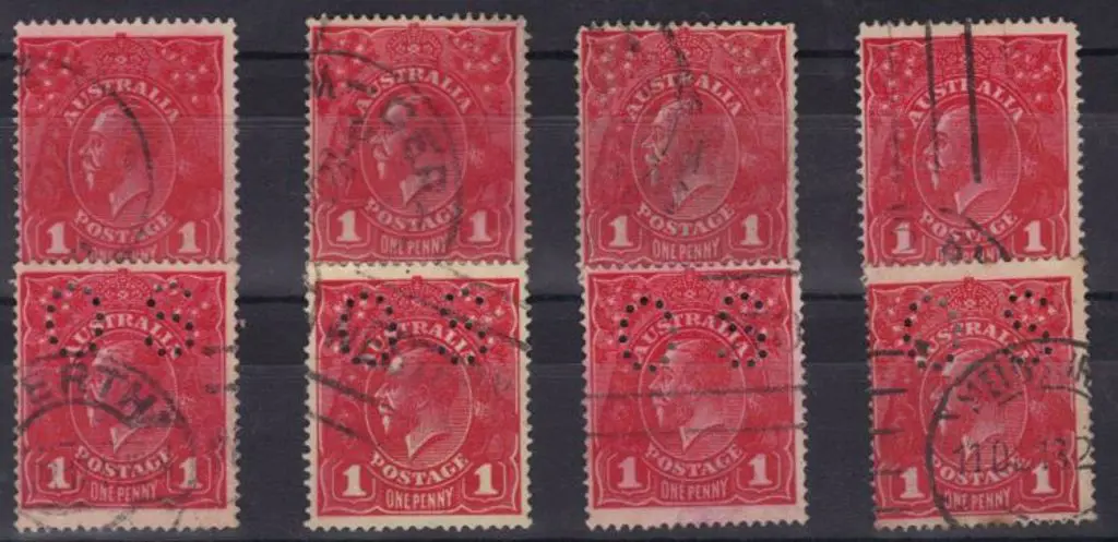 1d aniline carmine. 8 good to fine used incl 4 ... Image 1++