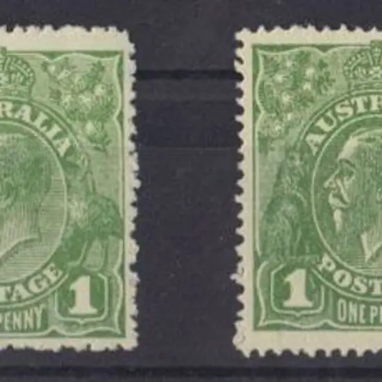 1d green pair MLH with left unit "flaw under neck" ...