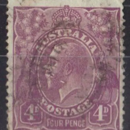 4d violet lightly used with indistinct cancel, but ...