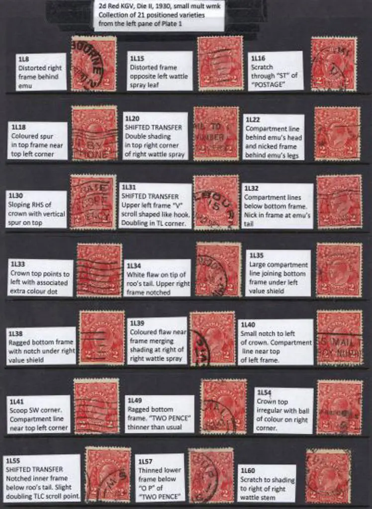 2d red Die II collection of good to F/U positioned ... Image 1++