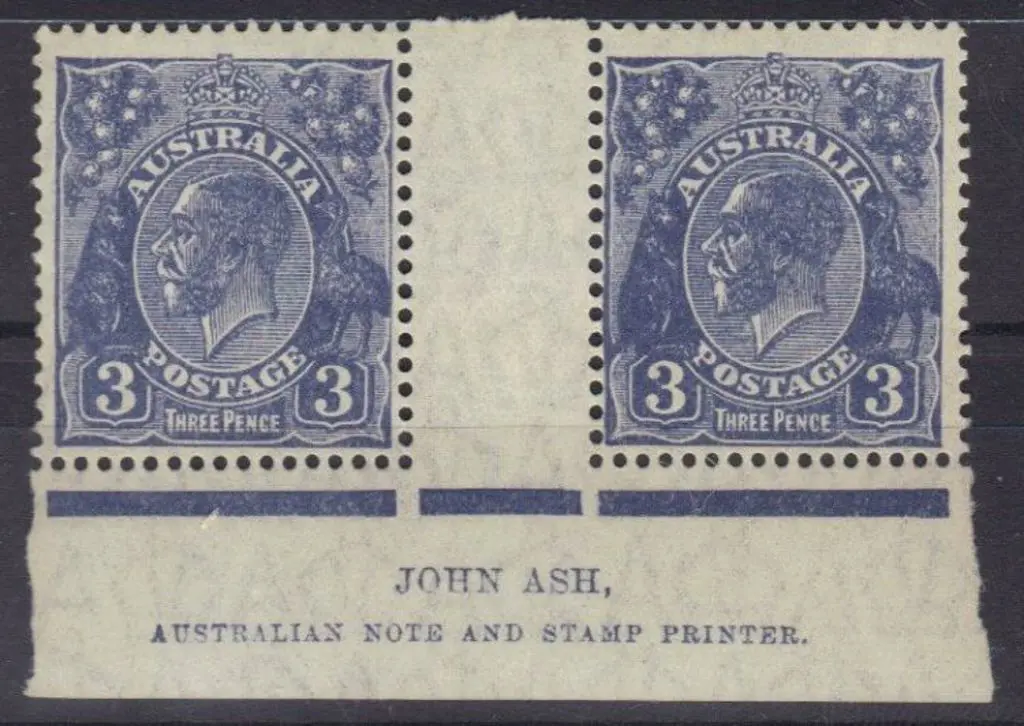 3d blue Die II John Ash imprint pair MUH. Rich ... Image 1++