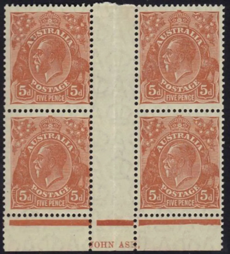 5d chestnut John Ash imprint block. MLH in gutter ... Image 1++