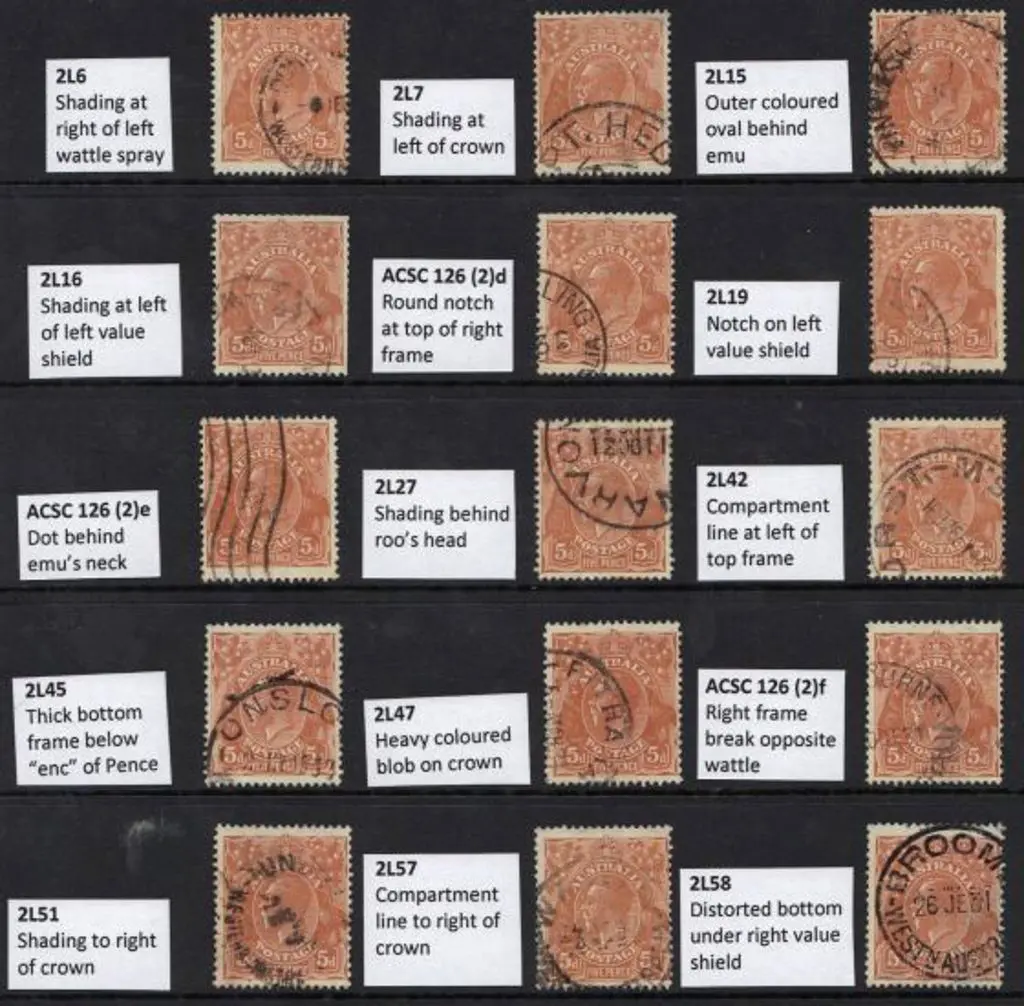 5d brown Die II collection of good to F/U ... Image 1++