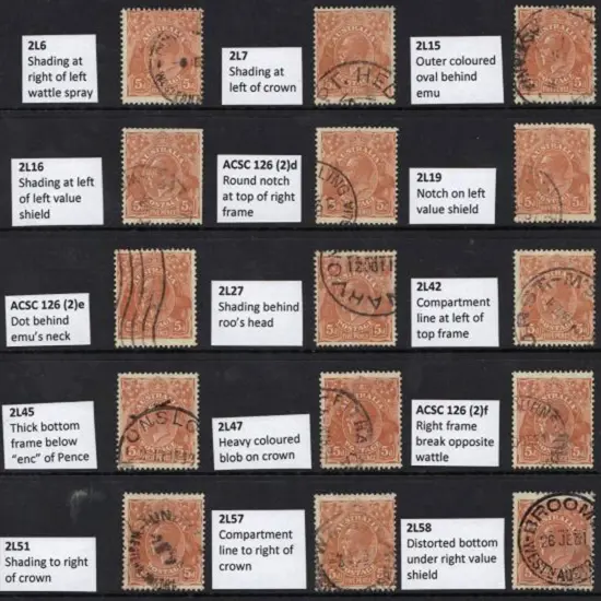 5d brown Die II collection of good to F/U ...