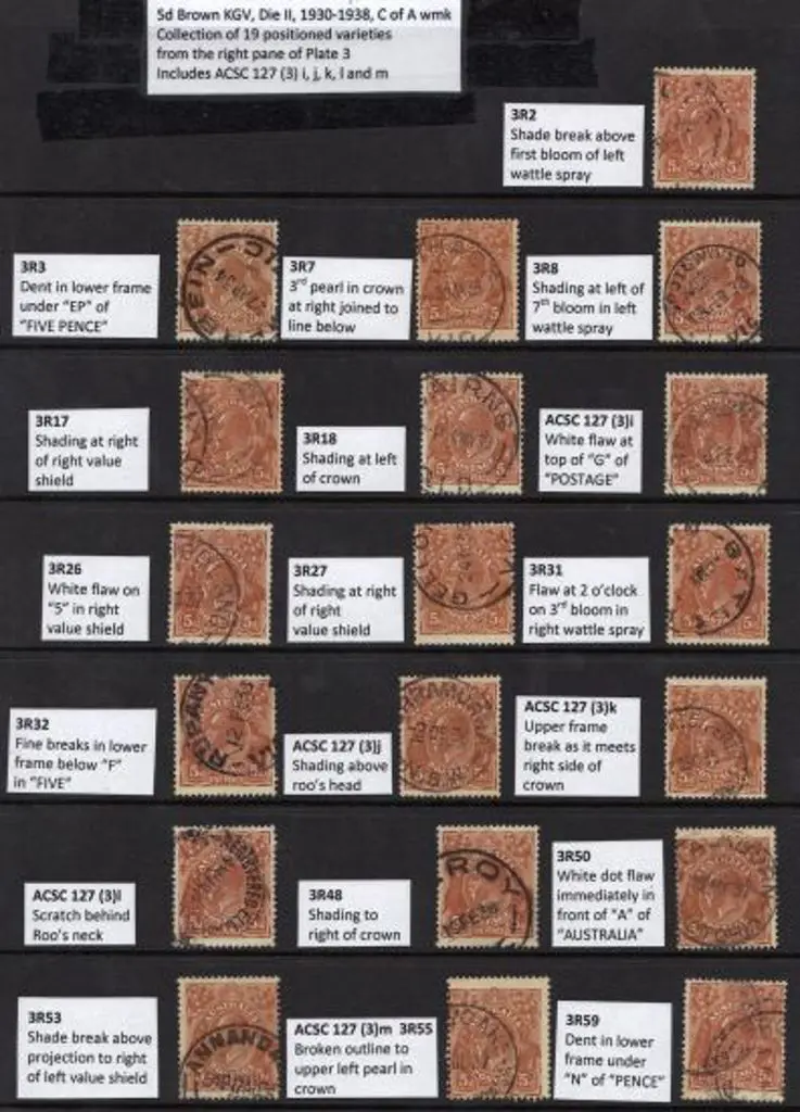5d brown Die II collection of good to F/U ... Image 1++