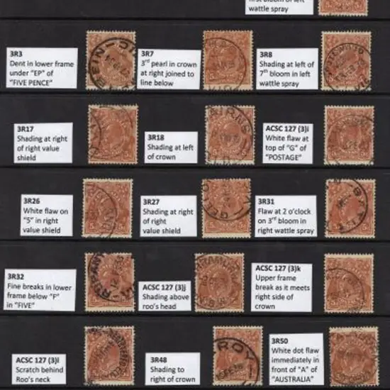 5d brown Die II collection of good to F/U ...