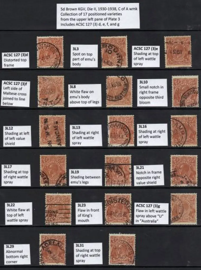 5d brown Die II collection of good to F/U ... Image 1++