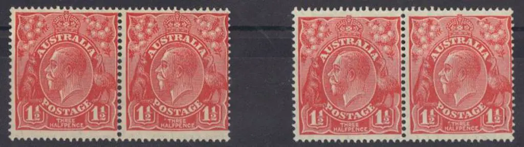 1½d rose red MUH & MLH horizontal pairs x 2 each ... Image 1++