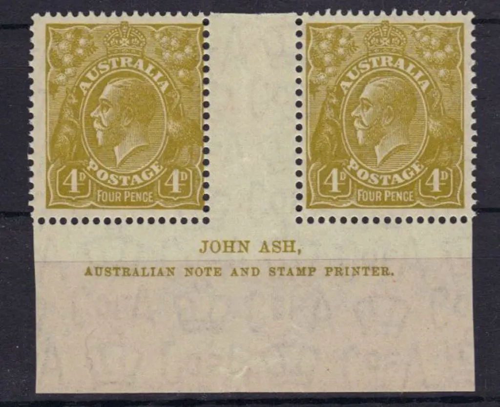 4d olive John Ash imprint "N" over "N" gutter ... Image 1++