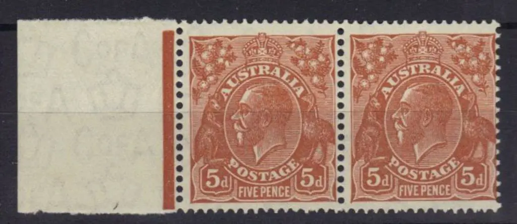 5d chestnut left marginal pair MUH. ACSC  127 Image 1++